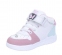 Кросівки-хайтопи для дівчат з LED підсвіткою American Club ES209, колір біло-рожевий 3