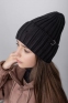 Демісезонна шапка з манішкою Cvetkov, колір чорний 0