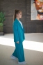 Діловий підлітковий костюм-двійка Filatova, колір бірюзовий 2