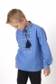 Лляна вишивана сорочка для хлопців Mevis 4725, колір блакитний 0