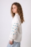 Лляна вишиванка для дівчат Mevis 5534-02, колір молочний 1