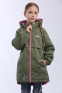 Демісезона куртка-парка для дівчат-підлітків Joiks EW-115, колір хакі 3
