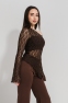 Лонгслів для дівчат Suzie Лоріта SW205-Y6F04, колір шоколадний 2