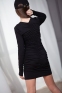 Трикотажна сукня з драпіровкою Wellkids, колір чорний 0