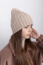 Демісезонна шапка з манішкою Cvetkov, колір бежевий 0