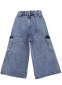 Широкі джинси-карго для дівчат Ada 744, колір світло-блакитний 1