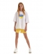 Патріотична футболка-oversize для дівчинки Україна в серці, колір білий 1