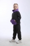 Флісовий дитячий костюм JOIKS, колір сіро-фіолетовий 1