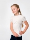 Школьная блузка с коротким рукавом Смил, цвет молочный 0