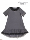 Школьное платье MONE 1618-1 с кружевным воротничком, цвет серый 0