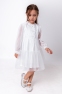 Нарядное платье для девочки  Mevis 4059, цвет белый 1