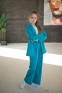 Діловий підлітковий костюм-двійка Filatova, колір бірюзовий 0