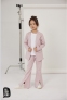 Діловий трикотажний костюм-двійка All for kids, колір рожевий 1