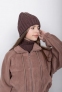 Демісезонна шапка з манішкою Cvetkov, колір шоколадний 0
