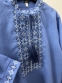 Лляна вишивана сорочка для хлопців Mevis 4725, колір блакитний 3