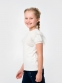 Школьная блузка с коротким рукавом Смил, цвет молочный 1