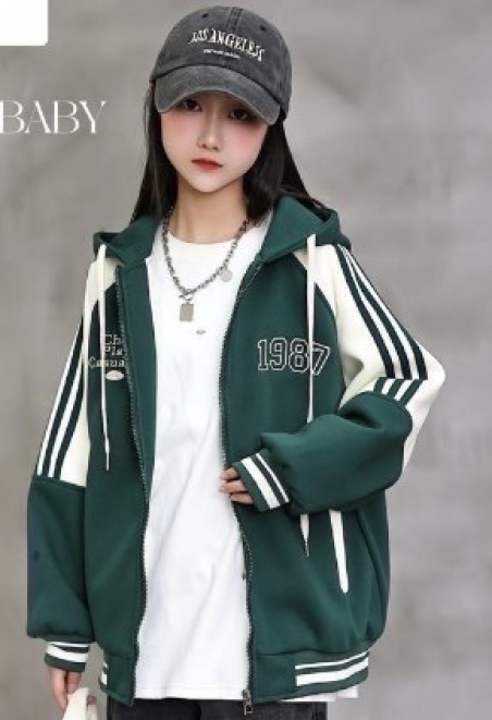 Шкільний бомбер Gobolina Baby 55019, колір зелений