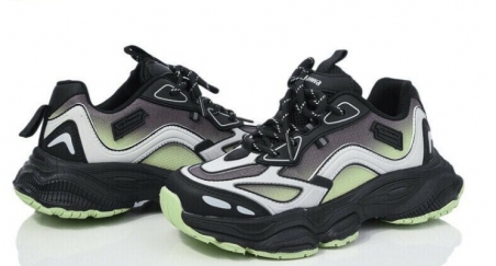 Кросівки дитячі Apawwa N628, колір чорно-зелений