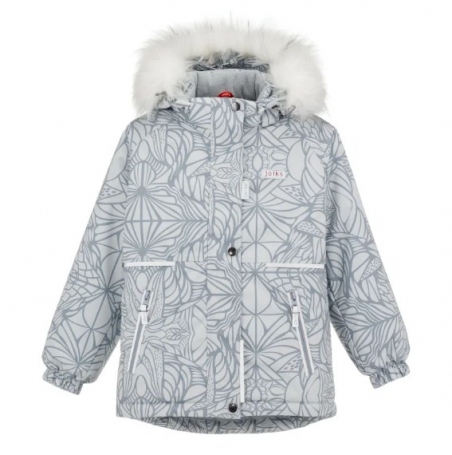 Зимова дитяча куртка-парка для дівчат Joiks G-91, колір сірий