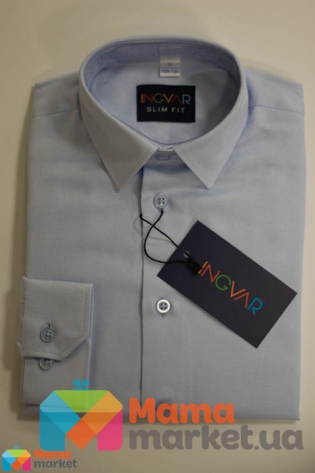 Школьная рубашка для мальчика Ingvar 9002-02, цвет светло-голубой