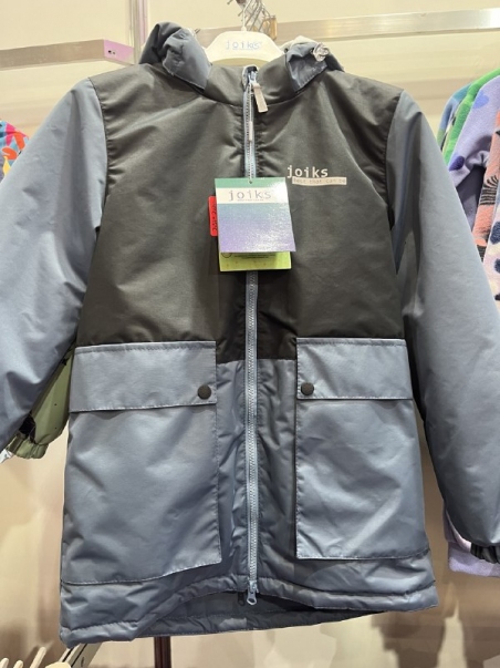 Демісезонна утеплена куртка-парка для хлопців Joiks EW-206, колір синьо-чорний