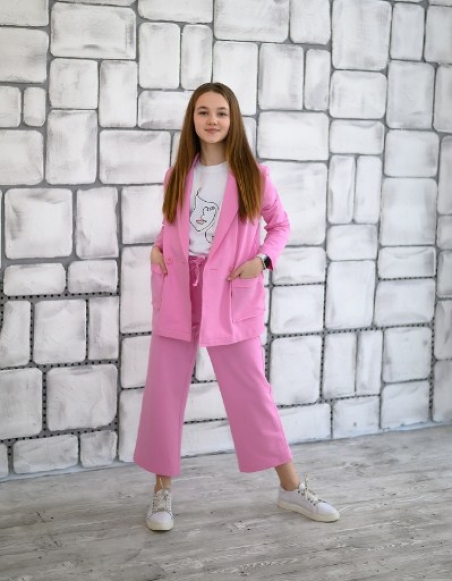 Трикотажный костюм для девочки Filatova, цвет розовый