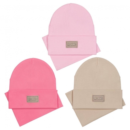 Демісезонна шапка  Makko B5626, колір світлий рожевий