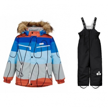 Зимовий дитячий комплект для хлопців Joiks KB-57, колір синьо-помаранчевий