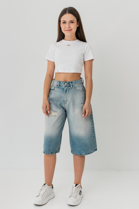 Джинсові шорти-баггі Suzie Скай SO040-Y5F05, колір синій