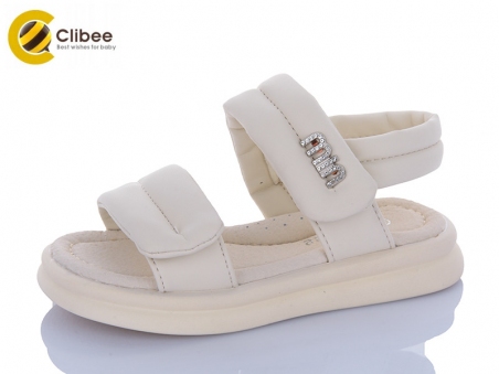 Літні босоніжки для дівчат Clibee AB365-3, колір молочний