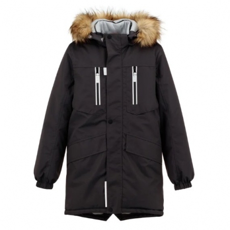 Зимова дитяча куртка-парка для хлопців Joiks В-65, колір чорний