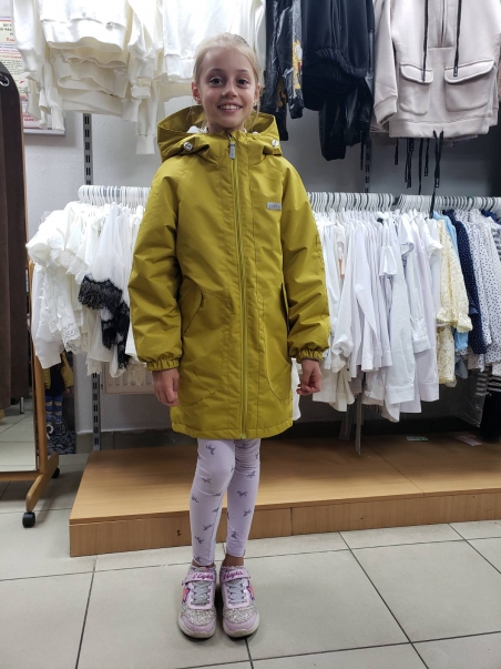 Демисезонная курточка-парка для девочки Joiks EW-44, цвет горчичный