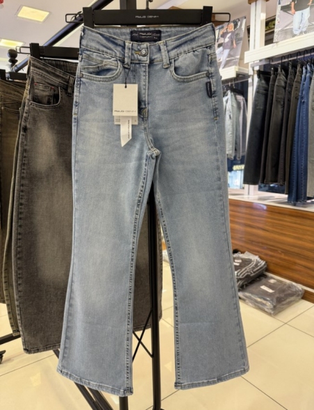 Джинси-кльош для дівчат A-yugi 9641, колір блакитний