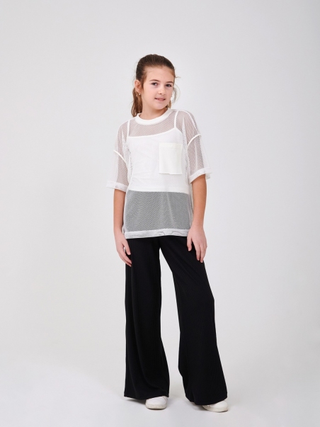 Літня футболка для дівчат Smil 113325, колір молочний