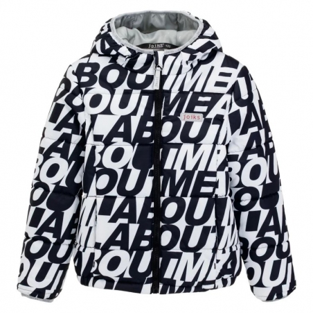 Демісезона  дитяча куртка пуфер Joiks KD-76, колір чорно-білий