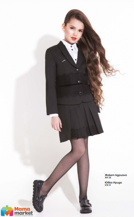 Школьная юбка с кружевом Suzie Ирида, цвет черный