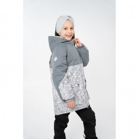 Демісезонна утеплена куртка-парка для дівчат Joiks EW-194, колір сірий