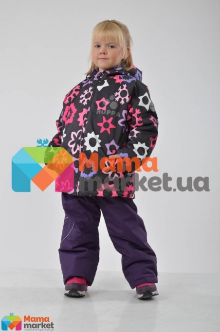 Куртка зимняя для девочки Huppa CLASSY, цвет dark gray pattern P18