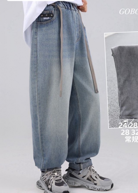 Джинси-унісекс з весняної колекції Gobolina Baby B2606/26311, колір блакитний