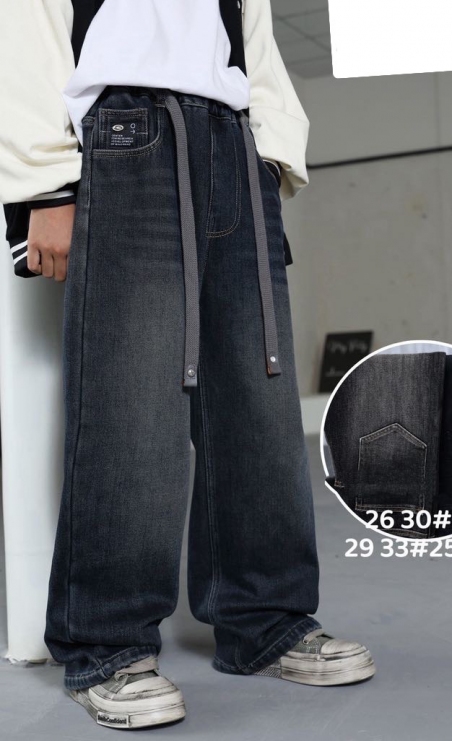 Утеплені дитячі універсальні джинси на флісі A`M 25558, колір синій