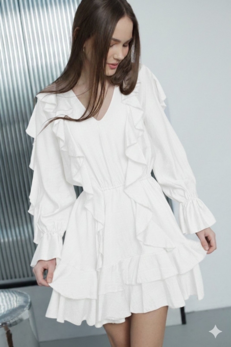 Неймовірна сукня в стилі бохо Wellkids, колір молочний