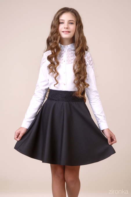 Школьная юбка Зиронька 30-9006-1, цвет черный