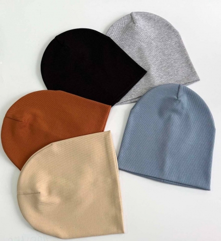 Демісезонна трикотажна шапка  Makko B4426, колір бежевий