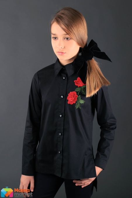 Школьная блузка MONE 1754-1, цвет черный