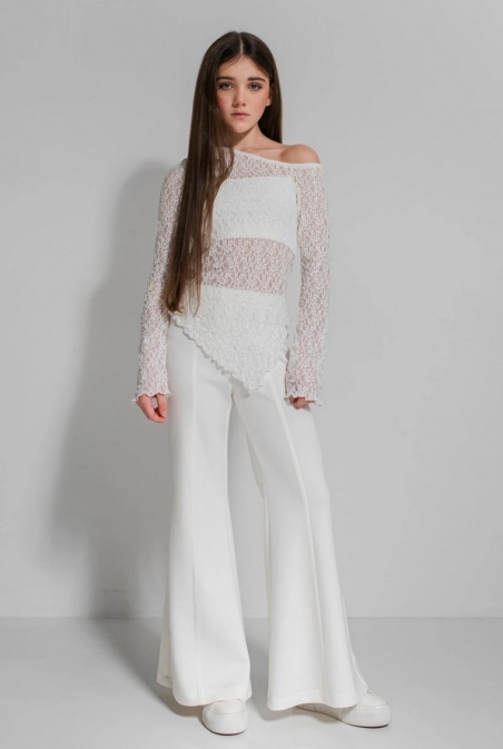 Брюки-кльош для дівчат Suzie Крістін LP205-Y6F16, колір молочний