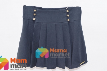Школьная юбка из костюмной ткани Baby Angel 682, цвет синий