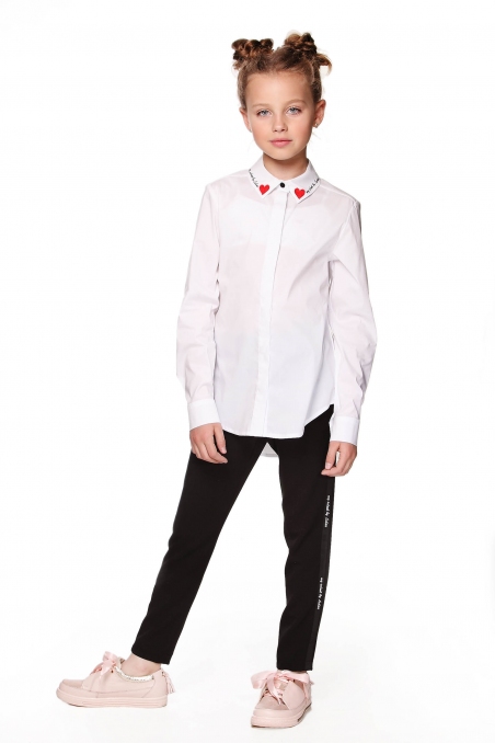Школьная рубашка для девочки Lukas 8234, цвет белый