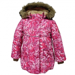 Пальто-пуховик зимний для девочки Huppa OLIVIA , fuchsia pattern 71463