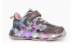 Дитячі кросівки з підствіткою Clibee EB665, колір кавовий з рожевим