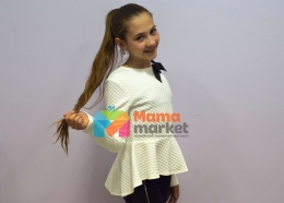 Джемпер из стеганного трикотажа Baby Angel 521, цвет молочный